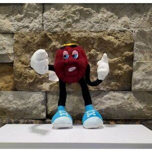 Vtg 1988 Fuzzy Bendable CALIFORNIA RAISIN DOLL~Yellow Hat~Blue Shoes~Applause